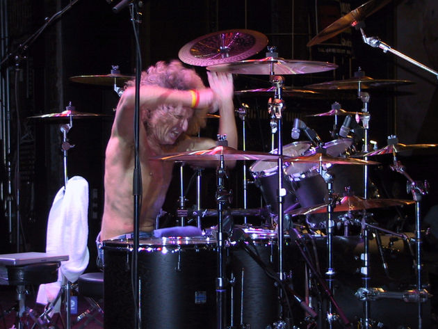 blank Tommy Aldridge gets hands on